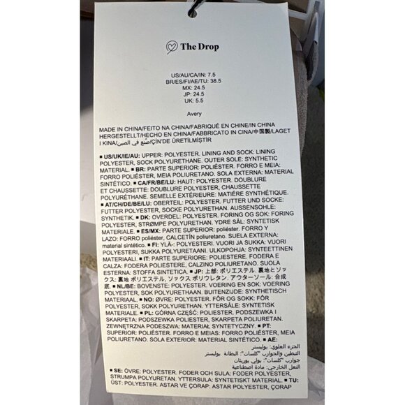 The Drop Sandals Womens 7.5 Beige Heeled White Beige Straps & Square Toe Design - Picture 8 of 13